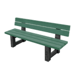 Banc public bicolore avec dossier en plastique recyclé - Govaplast - modèle London