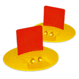 Plot réfléchissant PE jaune Ø120mm