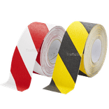 Vloertape geel/zwart of rood/wit anti-slip - rol 18,3 meter