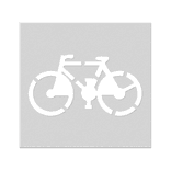 Pochoir de marquage au sol vélo - plusieurs dimensions