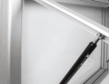 Posterframe aluminium met wand-/muurmontage voor buiten met slot