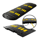 Verkeersdrempel rubber (compleet) voor zwaar vrachtverkeer - 70mm hoog (10-15km/u)