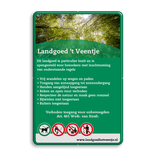 Toegangsbord Landgoed + full colour opdruk