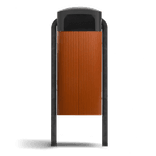 R2 duurzame afvalbak - 50 liter - Cortenstaal aluminium