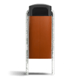 R2 duurzame afvalbak - 50 liter - Cortenstaal aluminium