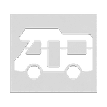 Wegmarkering spuitmal PVC (5mm) - Sjabloon camper