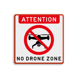 Bord verboden voor drones - reflecterend