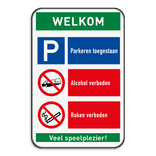 Terreinbord met 3 pictogrammen