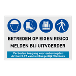 Werfbord met 4 pictogrammen +tekst