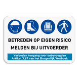 Werfbord met 4 pictogrammen +tekst