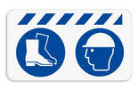 Werfbord met 2 PBM pictogrammen + banner