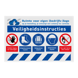 Werfbord met logo + 5 pictogrammen