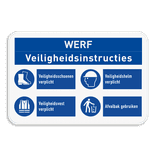 Werfbord met banners + 4 pictogrammen