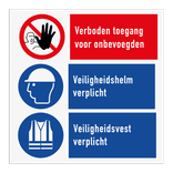 Werfbord met 3 PBM pictogrammen