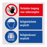 Werfbord met 3 PBM pictogrammen