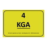Magneetbord reflecterend FLUOR Geel/Groen klasse 3 geprint + Zwart/Rood