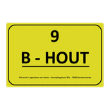 Magneetbord reflecterend FLUOR Geel/Groen klasse 3 geprint + Zwart/Rood