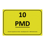 Magneetbord reflecterend FLUOR Geel/Groen klasse 3 geprint + Zwart/Rood