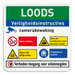 Veiligheidsbord voor magazijn | 4 pictogrammen + banners