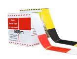 Ruban de balisage 500m - jaune/noir ou rouge/blanc