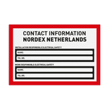 Veiligheidsbord Nordex T2b - 290x190mm - Magnetisch