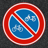 Thermoplast wegmarkering - geen (brom)fietsen plaatsen (RVV E03)