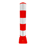 Flexpost BB21 rood wit - Flexibele zuil Ø160x1000mm - reflecterend klasse 3