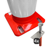 Flexpost BB21 rood wit - Flexibele zuil Ø160x1000mm - reflecterend klasse 3