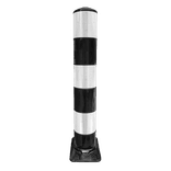 Poteau flexible Flexpost pour piste cyclable noir et blanc Ø160 mm