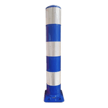 Flexpost BB21 blauw wit - Flexibele zuil Ø160x1000mm - reflecterend klasse 3
