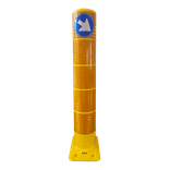 Flexpost BB22 geel met RVV D02 - Flexibele zuil Ø160x1000mm - reflecterend klasse 3