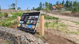 Montageframe met houten staanders - voor informatiebord natuurgebied