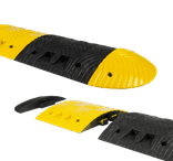 Verkeersdrempel rubber compleet - 5-10km/u - 72mm hoog - geel zwart