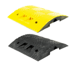 Verkeersdrempel rubber compleet - 5-10km/u - 72mm hoog - geel zwart