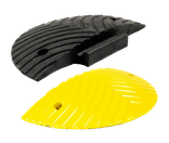 Verkeersdrempel rubber compleet - 5-10km/u - 72mm hoog - geel zwart
