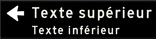 Panneau directionnel d’entreprise avec 2 lignes de texte – largeur 600mm - 150mm de haut