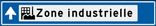 Panneau directionnel d’entreprise avec pictogramme et flèche – largeur 1500mm - 1 ligne 250mm de haut