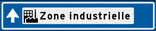 Panneau directionnel d’entreprise avec pictogramme et flèche – largeur 1000mm - 1 ligne 200mm de haut