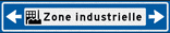 Panneau directionnel d’entreprise avec pictogramme et flèche – largeur 1000mm - 1 ligne 200mm de haut