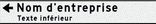 Panneau directionnel d’entreprise avec 2 ligne de texte – largeur 1000mm - 150mm de haut