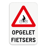 Informatiebord - A25 Opgelet fietsers