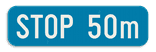 Verkeersbord SB250 G type Ib onderbord - Aanduiding van een afstand - 700x200mm