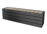 Zitbank zonder rugleuning - Bicolor - type Agora