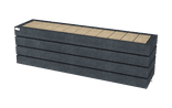 Zitbank zonder rugleuning - Bicolor - type Agora