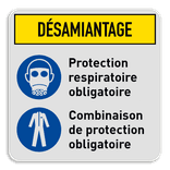 Panneau de danger avec instructions