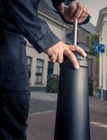 Conische trottoirpaal - zonder logo - Ø164x750mm uitneembaar met grondstuk - in RAL kleur