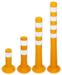 Absperrpfost Kunststoff Flexibel Ø80mm – Gelb/Weiß