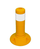 Absperrpfost Kunststoff Flexibel Ø80mm – Gelb/Weiß