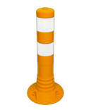 Absperrpfost Kunststoff Flexibel Ø80mm – Gelb/Weiß
