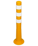 Balise flexible en plastique jaune/noir - Ø80mm